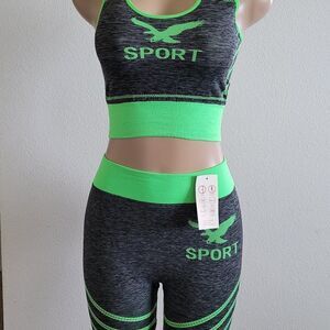 BRAND NEW Biker shorts and sports bra sets